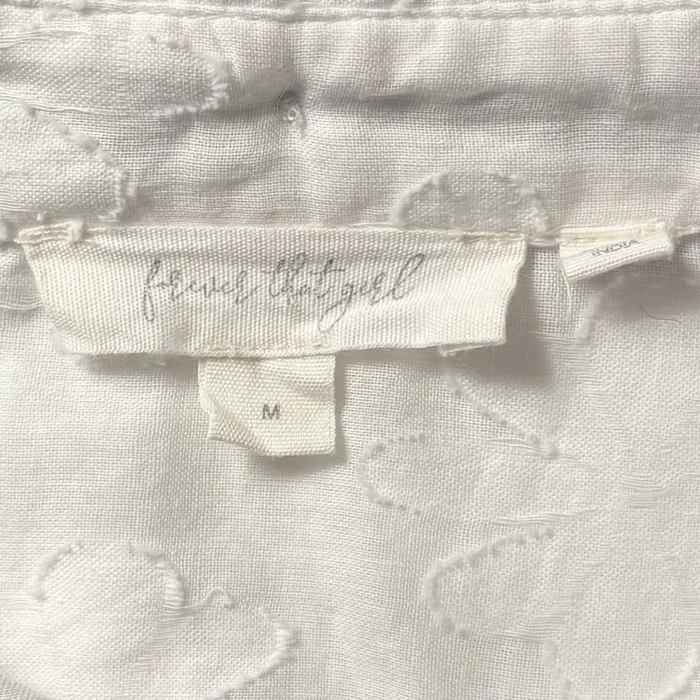 Anthropologie Forever That Girl Tie-Neck Long Sleeve Blouse in White & Black - Picture 10 of 11